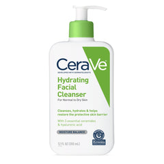 CeraVe Hydrating Facial Cleanser for Normal to Dry Skin, 12 fl oz (3-Pack)