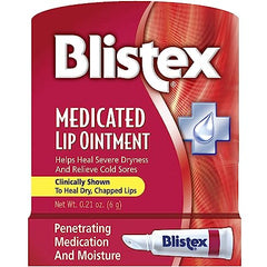Blistex Medicated Lip Ointment, 0.21 Ounce Tube, Pack of 24 – Relieves Cold Sores & Helps Heal Dry Chapped Lips, Pain Relief from Lip Sores & Blisters, Healing Ointment