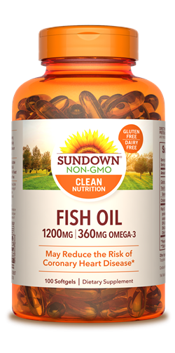 Sundown Fish Oil Softgels, 1200mg, 100 Count
