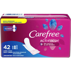 Carefree Body Shape Long to-Go Pantiliners-Unscented-42 ct