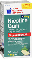 GNP Nicotine Quit Smoking Mint Gum (4 mg), 50 Pieces per Box