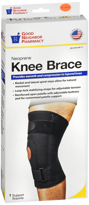 GNP Neoprene Knee Brace Extra Large Black, 1 Support