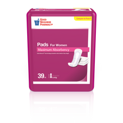 GNP Pads For Women Maximum Absorbency Long, 4 Pack of 39 Pads