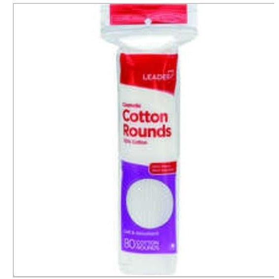 LEADER Cotton Rounds 80 ct