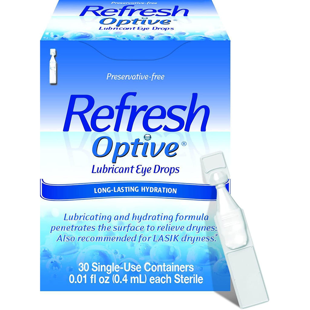 Refresh Optive Lubricant Eye Drops, Individual Dose 30/box 0.01 Fl oz (0.4 ml)