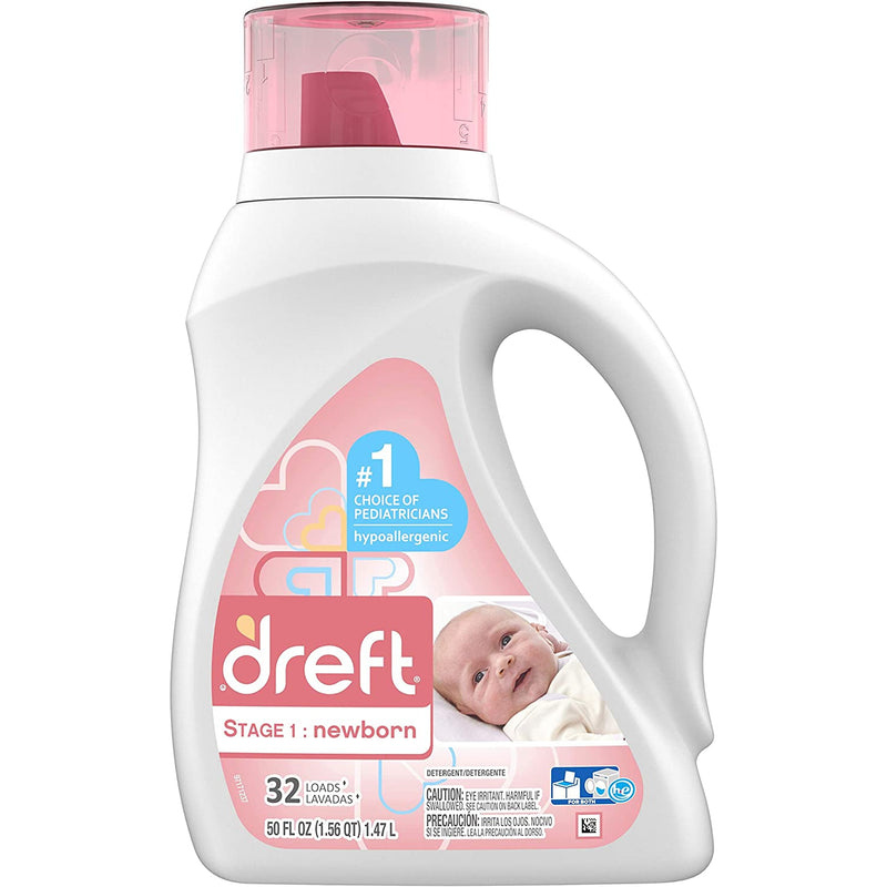 Dreft Stage 1: Newborn Baby Liquid Laundry Detergent, 32 Loads 50 fl oz***