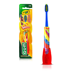 GUM Crayola Twistables Children's Toothbrush with Holder, Soft Bristles