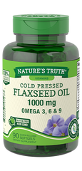 Nature's Truth Cold Pressed Flaxseed Oil Quick Release Softgels, 1000mg, 90 Count