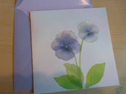 PAPYRUS Birthday Card, Blue Flowers