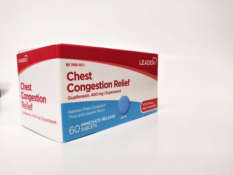 Leader Chest Congestion Relief Guaifenesin 400mg - 60 tablets