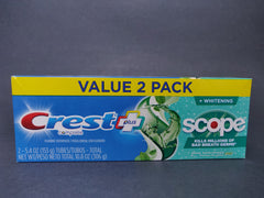 crest plus complete whitening scope 5.4 oz 2 pack