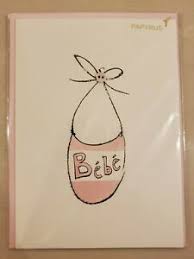 PAPYRUS Baby Card, Bebe Pink Bib