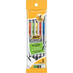 BIC Xtra-Life Mechanical Pencil, Clear Barrel, Medium Point (0.7mm), 5-Count