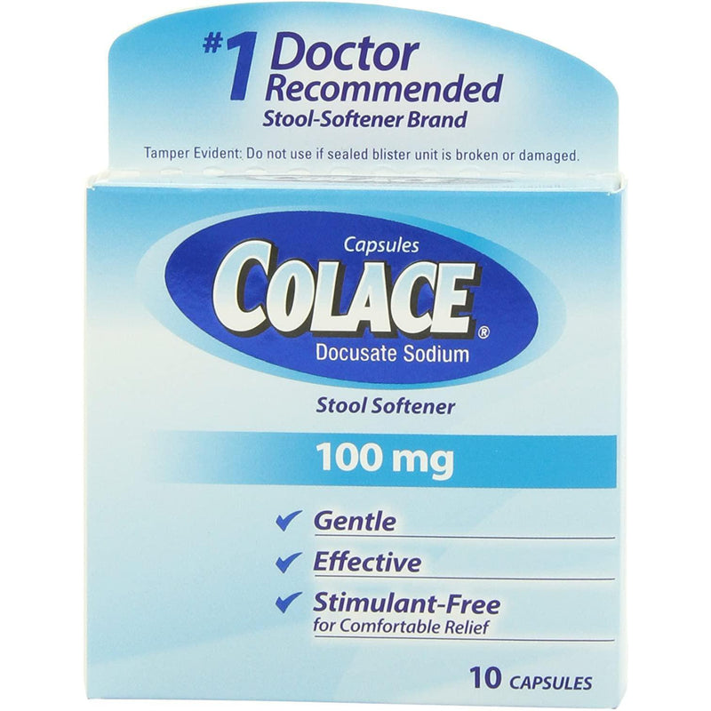 Colace 100mg Capsules - 10 count*