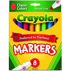 Crayola Classic Markers, Broad Line, 8 Count