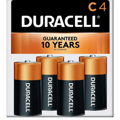 Duracell Coppertop C Batteries, Alkaline, 4 Pack