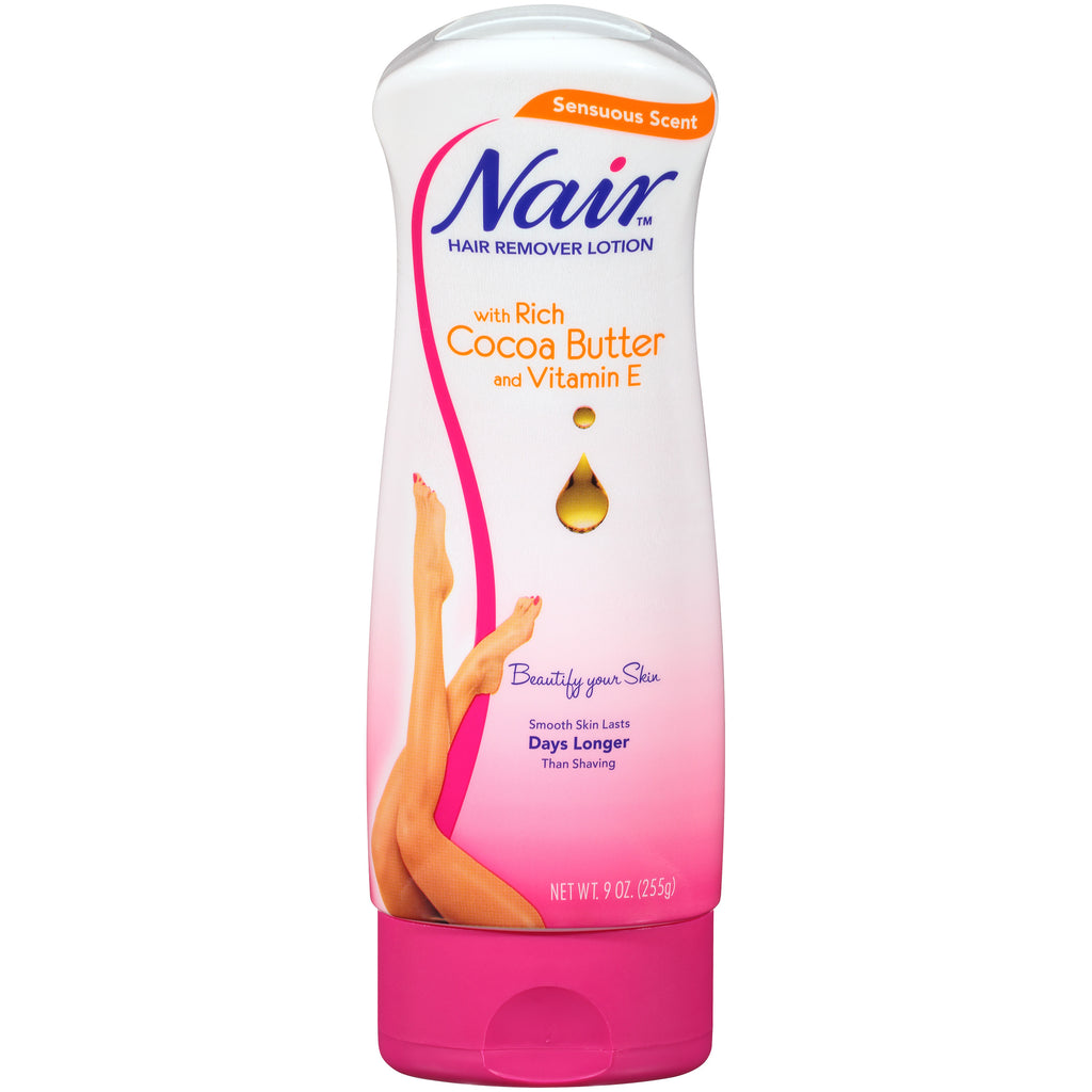 Nair Hair Remover Cocoa Butter Hair Removal Lotion w Vitamin E, 9.0 oz.