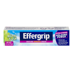 Effergrip Denture Adhesive Cream, Extra Strong Holding Power - 2.5 oz