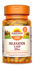 Sundown Relaxation 5-HTP Capsules, 200mg, 30 Count* UPC: 030768301743