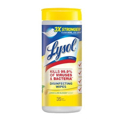Lysol Disinfecting Wipes, Lemons and Lime Blossom Scent, 7.3oz., 1 Container