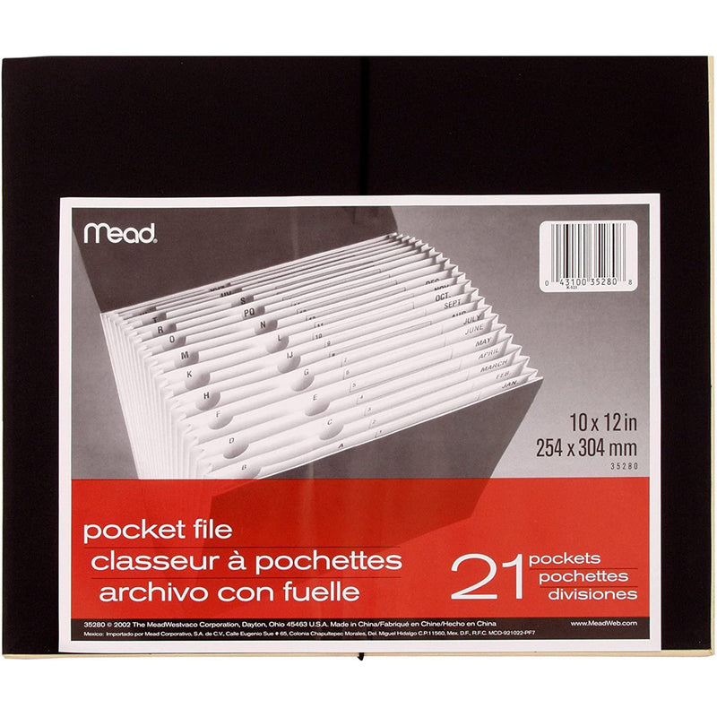 Mead 8.5" x 11" 21 Pocket All Purpose Pocket File