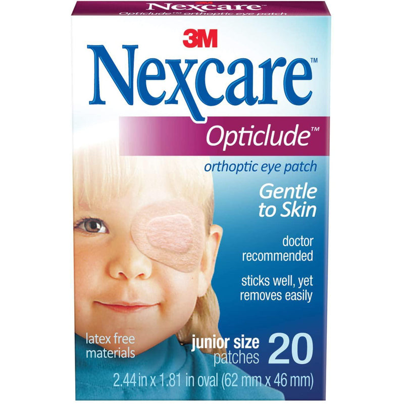 Nexcare Opticlude Eyepatch, Junior-Size, Can Be Used Under Glasses, 20 Count