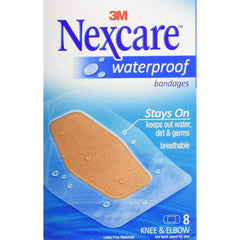 Nexcare Waterproof Bandages for Knee and Elbow, 2 3/8