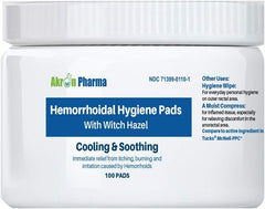 Akron Hemorrhoidal Pads, 100 Count