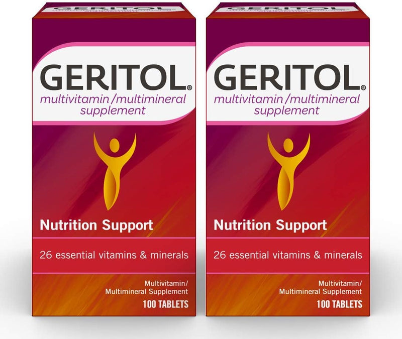 Geritol, Multivitamin Supplement, 100 Tablets (Pack of 2)