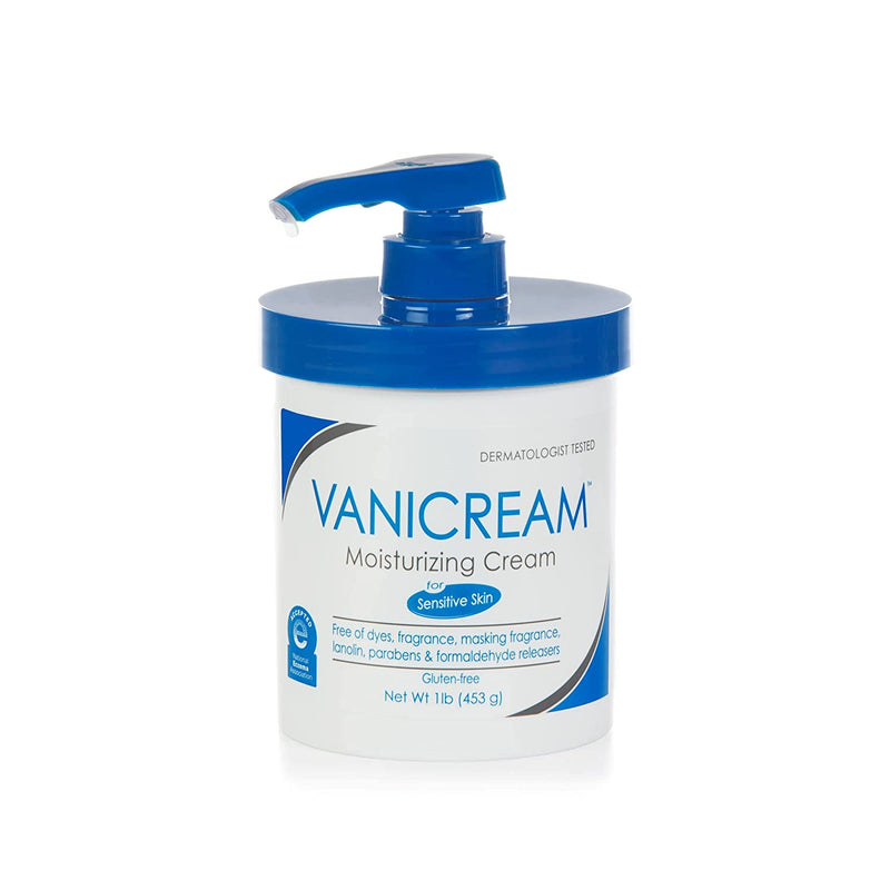 Vanicream Moisturizing Skin Cream with Pump Dispenser, 1 Lb.