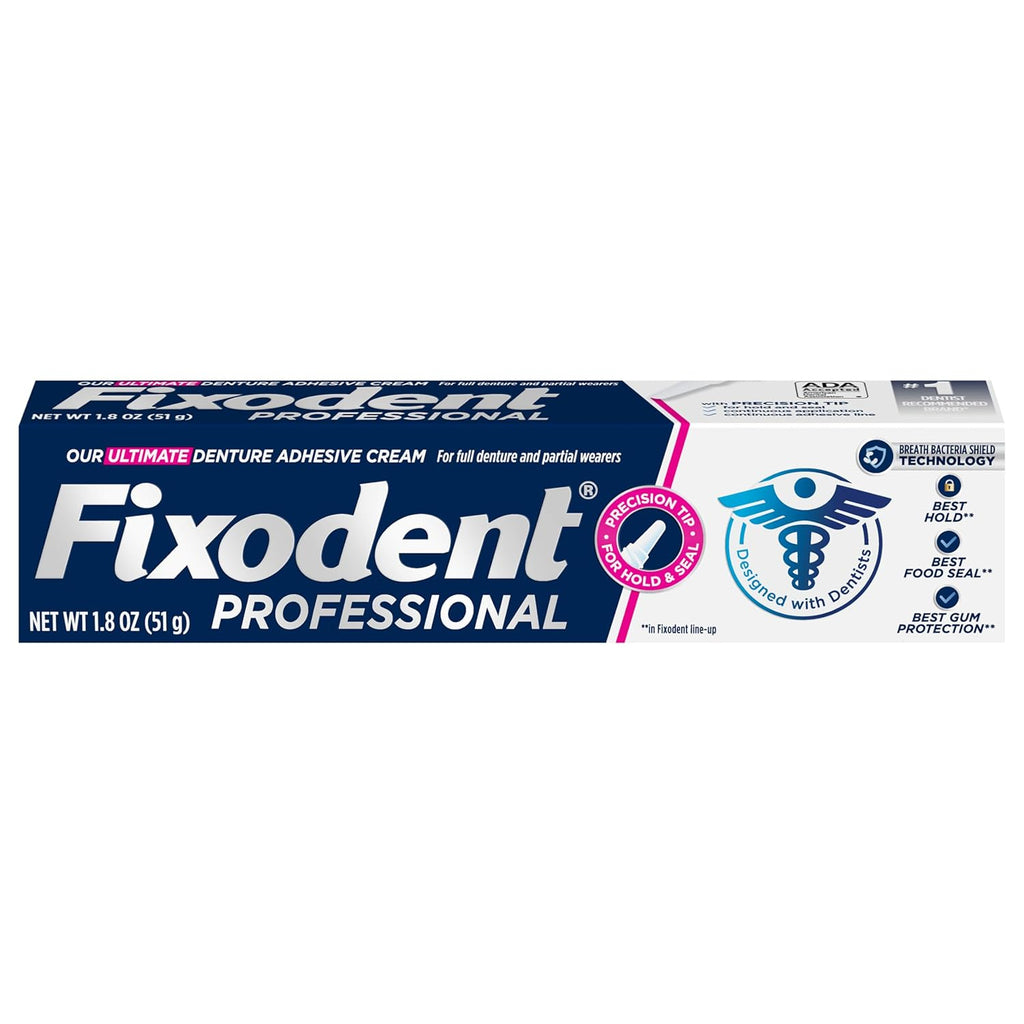 Fixodent Professional, Denture Adhesive Cream Professional, 1.8 oz, Pack of 1