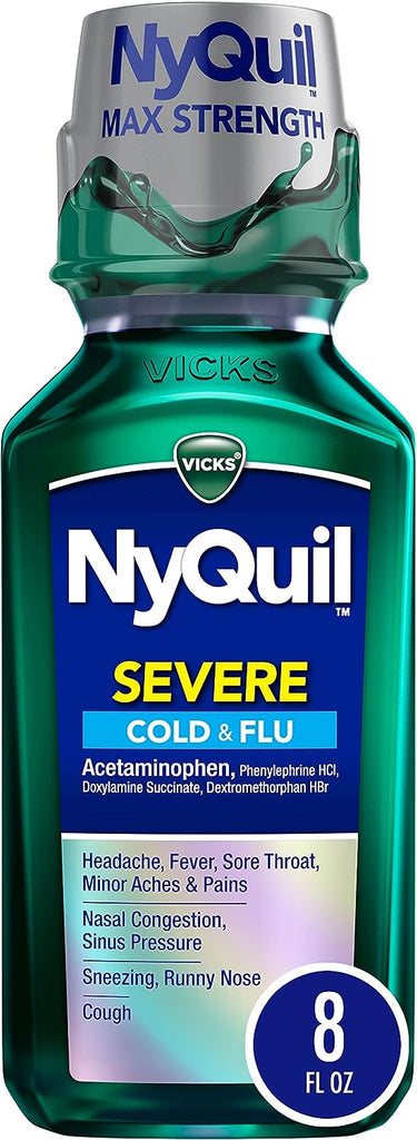 Vicks Nyquil Severe Cold & Flu, 8 Ounce