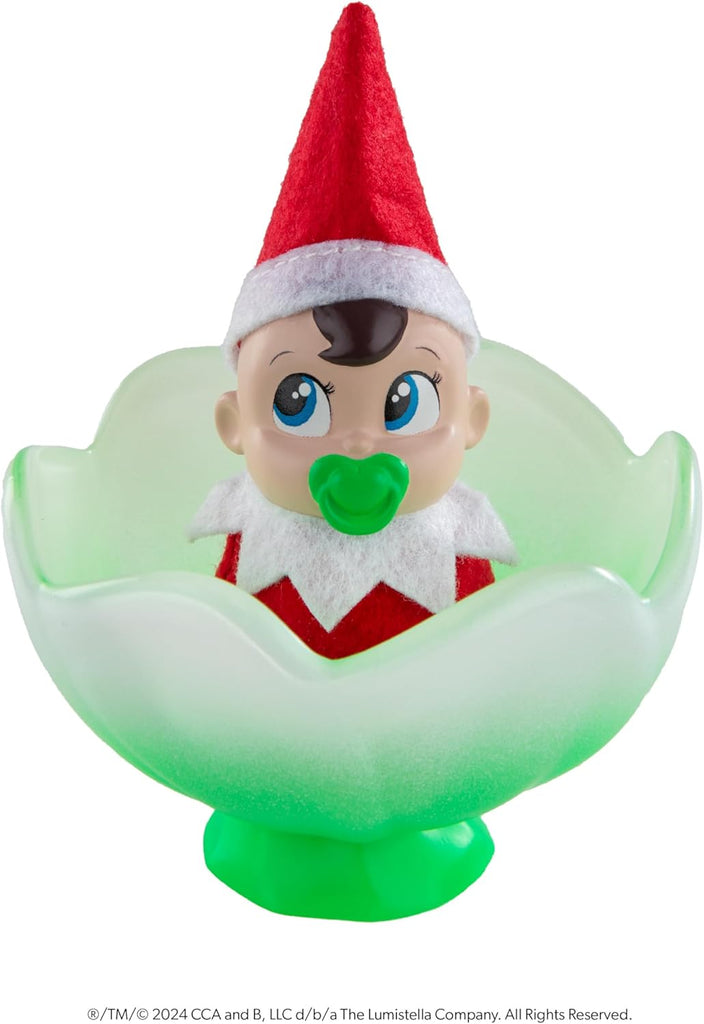 The Elf on the Shelf Frost Pips Mini Blooms Elf Baby Boy with Blue Eyes - Includes Frost Flower Cradle - for Ages 3 Years and Above