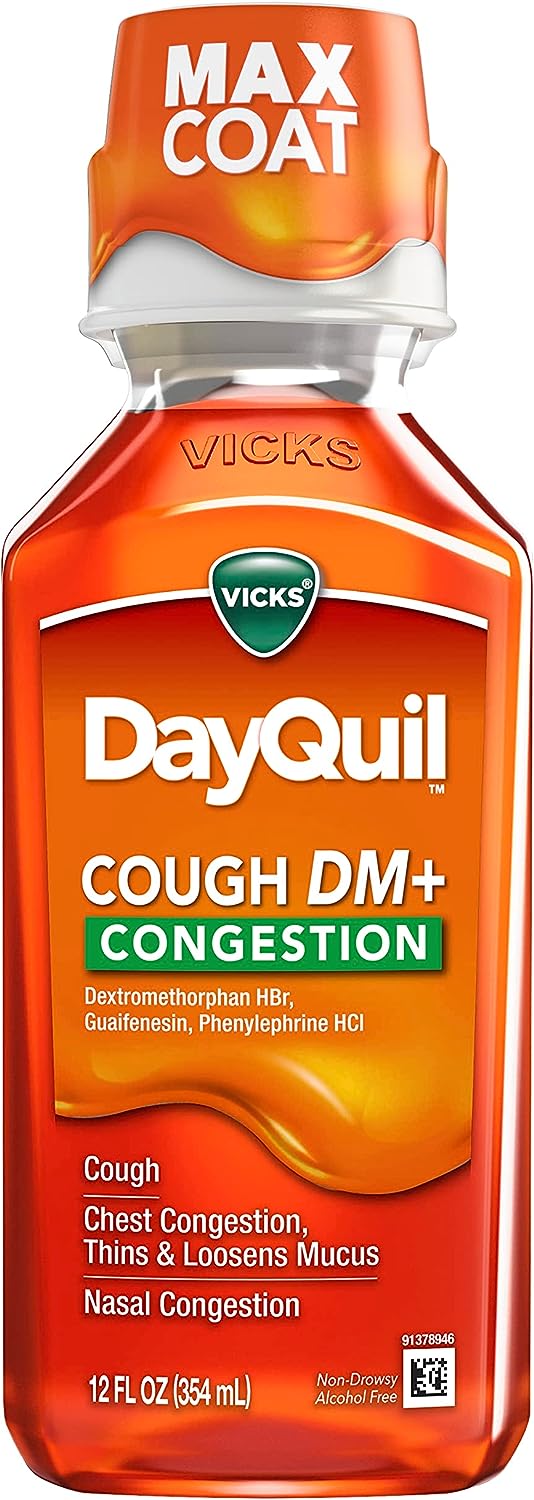 Vicks DayQuil™ Cough DM + Congestion Relief Liquid, 12 Fl Oz