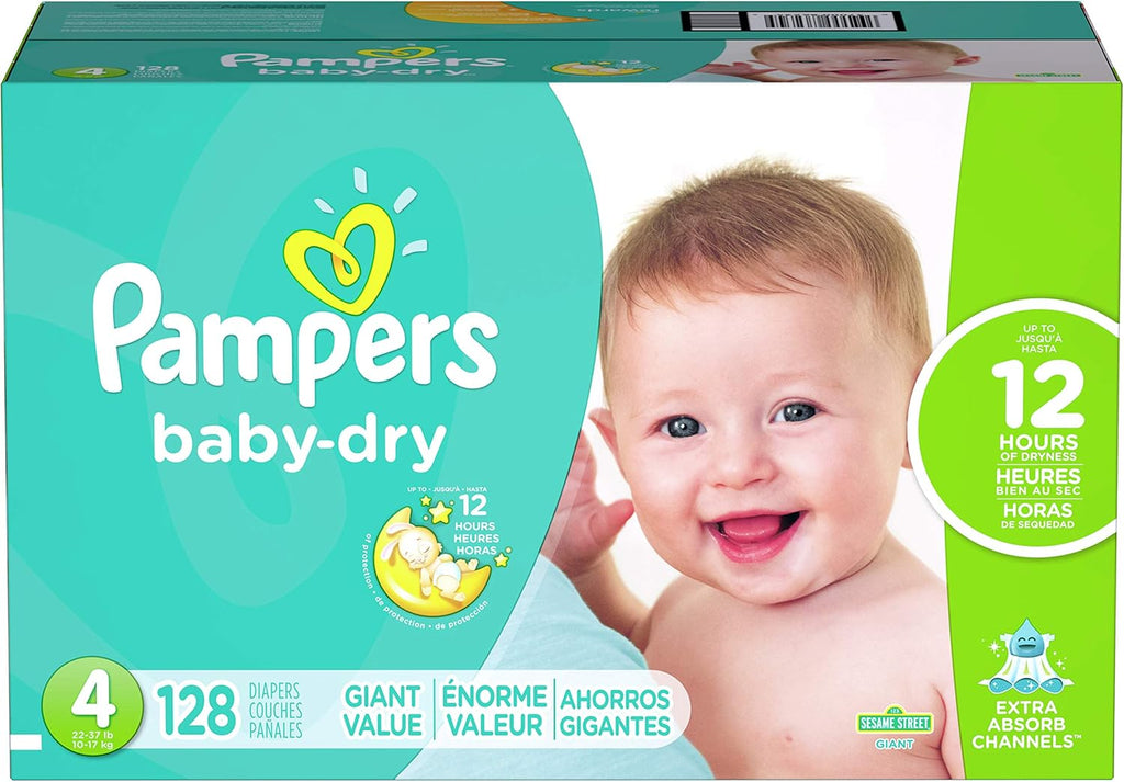 Pampers Baby Dry Diaper Size 4, 128 ct