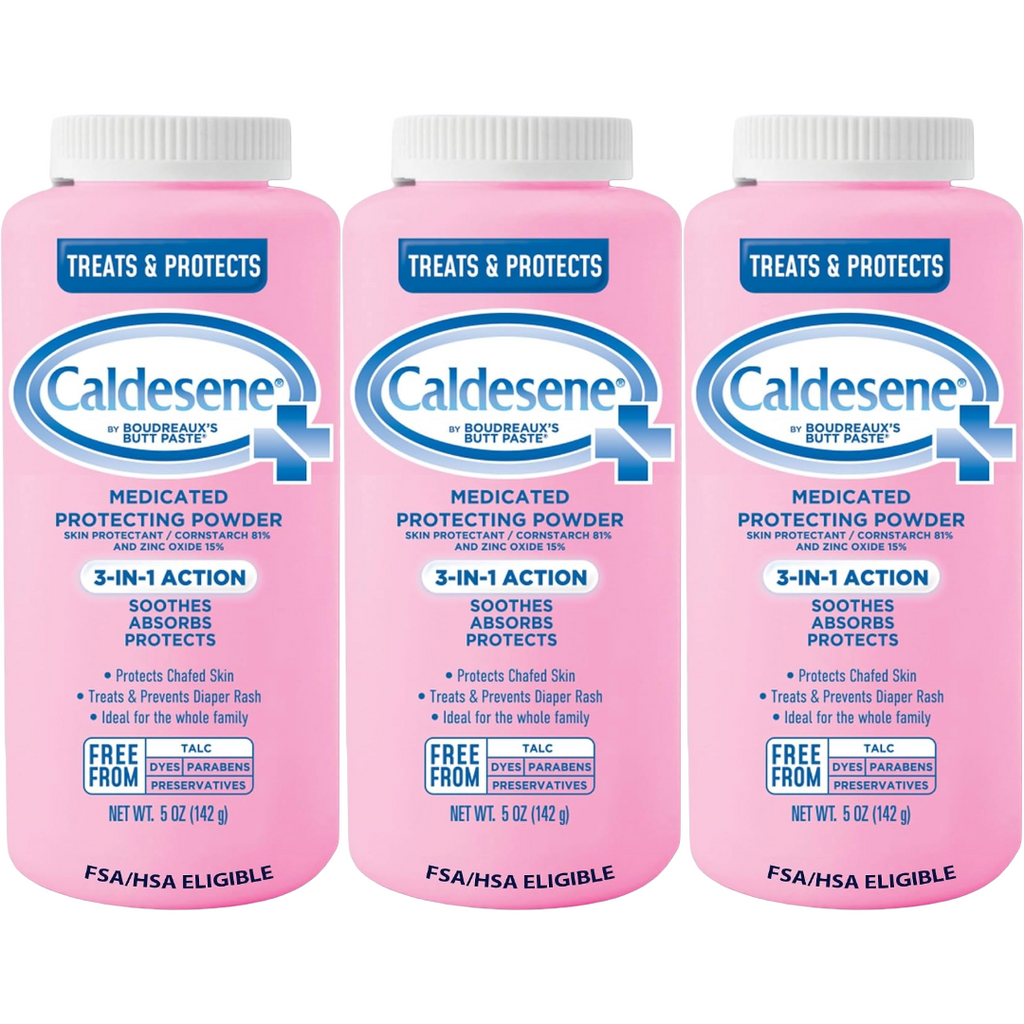 Caldesene Medicated Protecting Body Powder 5 Ounce (Pack of 3)