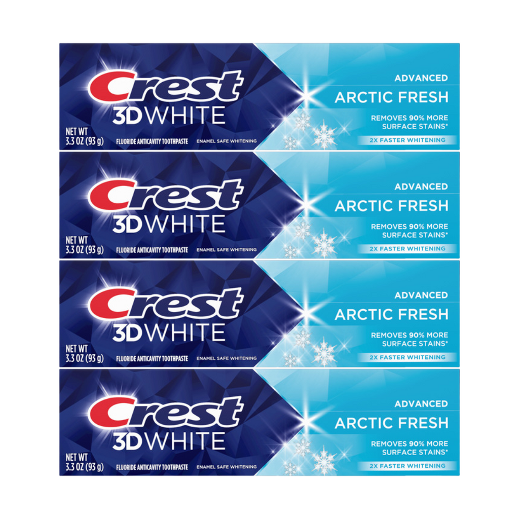 Crest 3D White Advanced Arctic Fresh Toothpaste 3.3 Oz (Pack of 4)