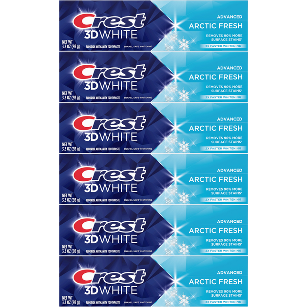 Crest 3D White Advanced Arctic Fresh Toothpaste 3.3 Oz (Pack of 6 ...
