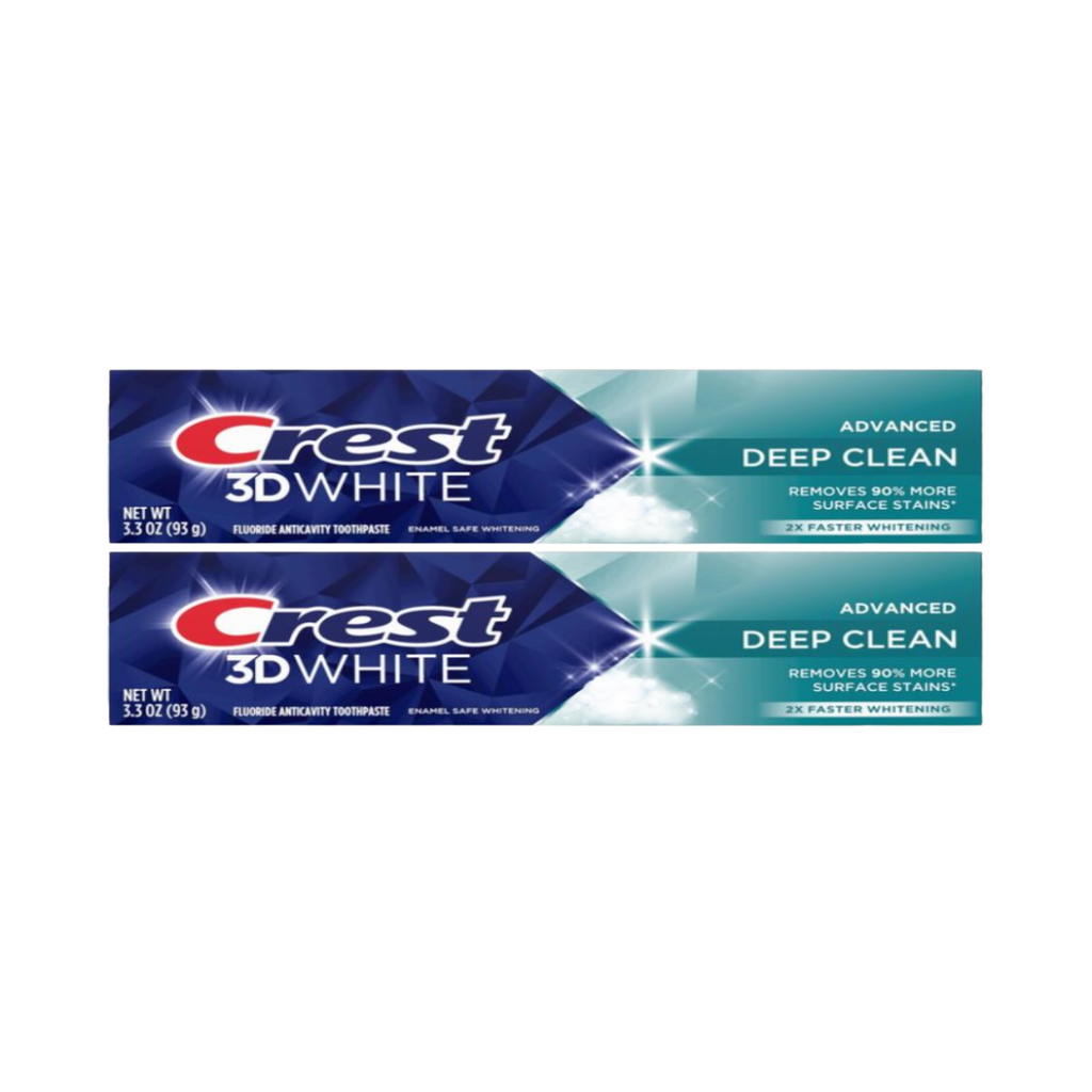 Crest 3D White Advanced Deep Clean Toothpaste 3.3 Oz (Pack of 2)