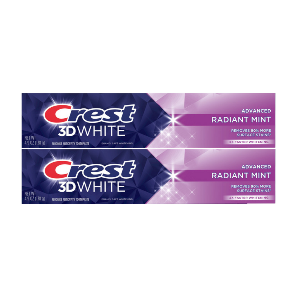 Crest 3D White Advanced Radiant Mint Toothpaste 4.9oz (Pack of 2)