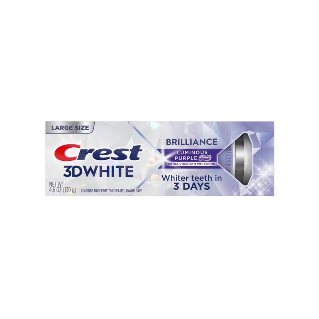 Crest 3D White Brilliance Luminous Purple Toothpaste 4.6 Oz (Pack of 1)