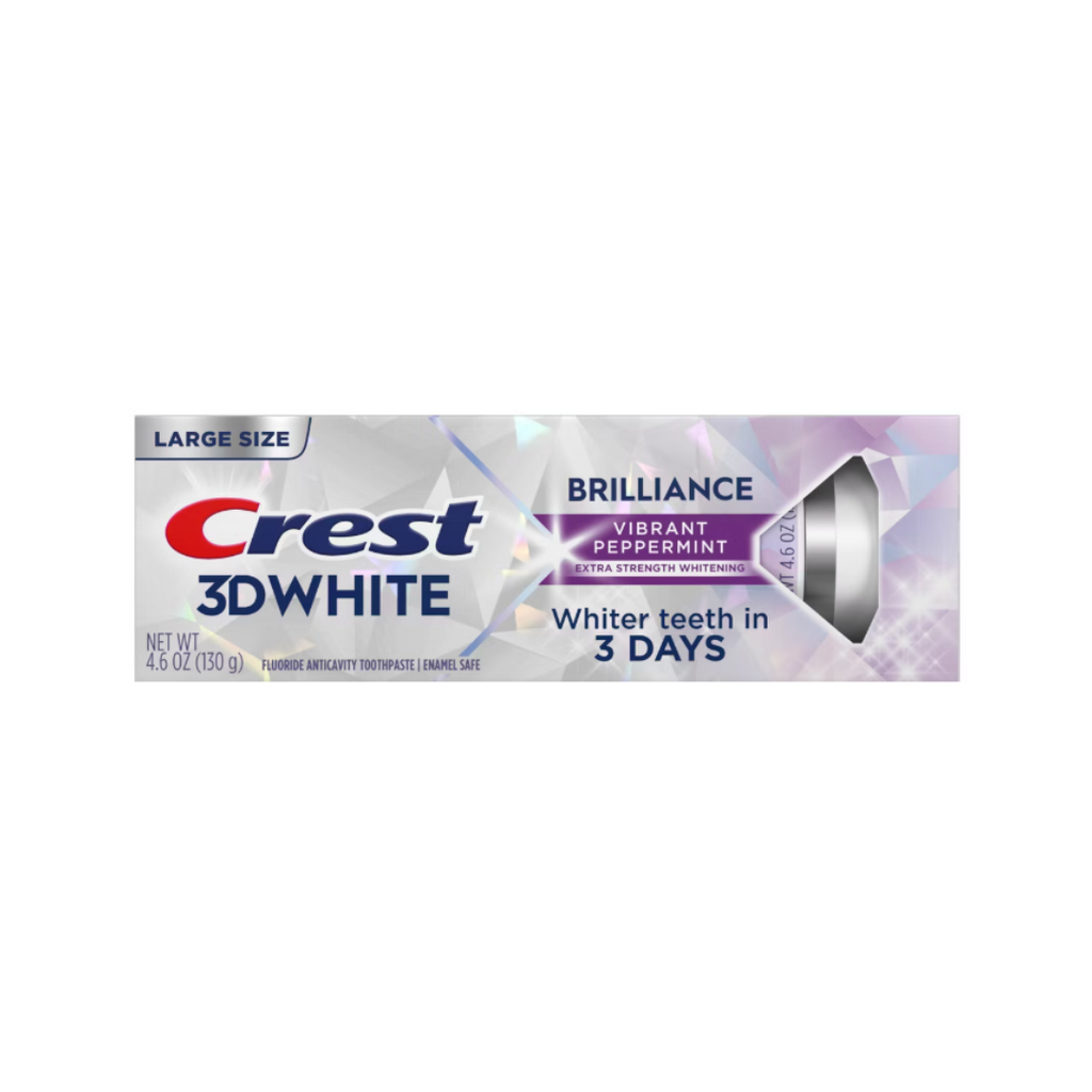 Crest 3D White Brilliance Vibrant Peppermint Toothpaste 4.6 Oz (Pack of 1)