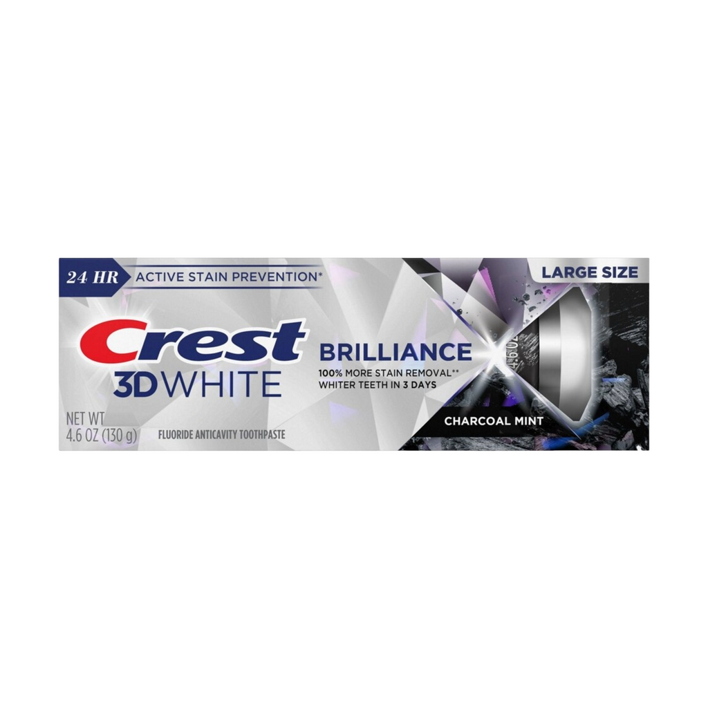 Crest 3D White Brilliance Charcoal Mint Toothpaste 4.6oz (Pack of 1)