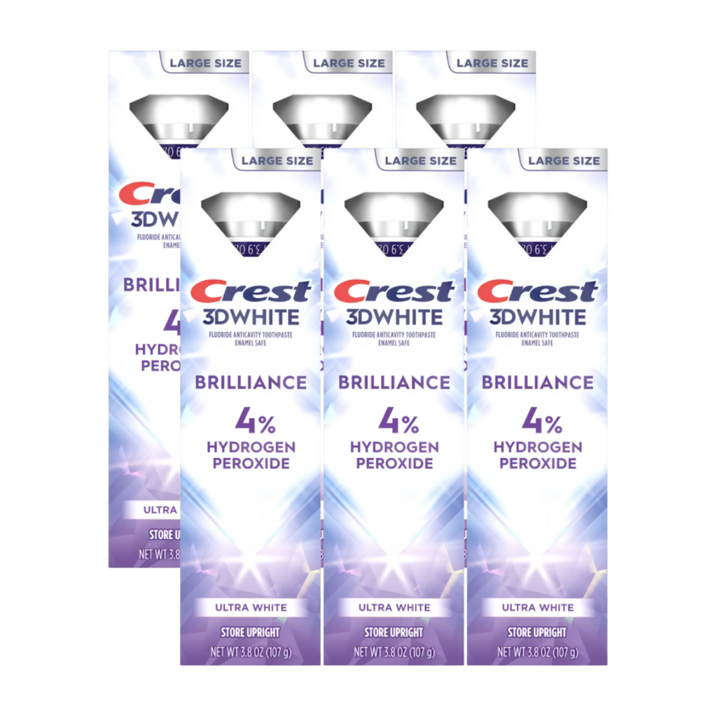 Crest 3D White Brilliance Ultra White Toothpaste 3.8 Oz (Pack of 6)