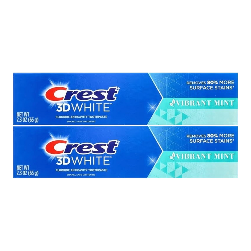 Crest 3D White Vibrant Mint Toothpaste 2.3oz (Pack of 2)