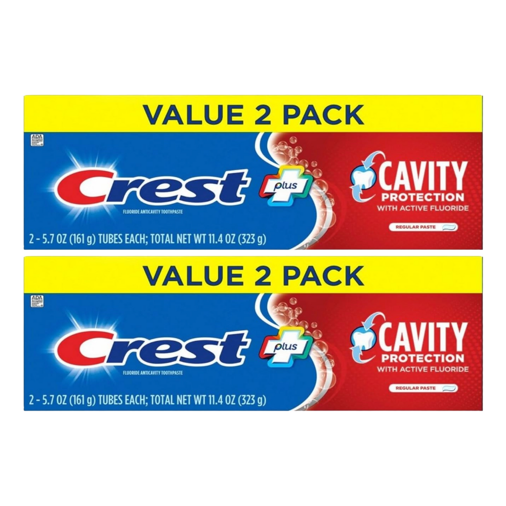 Crest Cavity Protection Regular Paste Twin Pack, 2 Tubes of 5.7 Oz Each (Pack of 2)