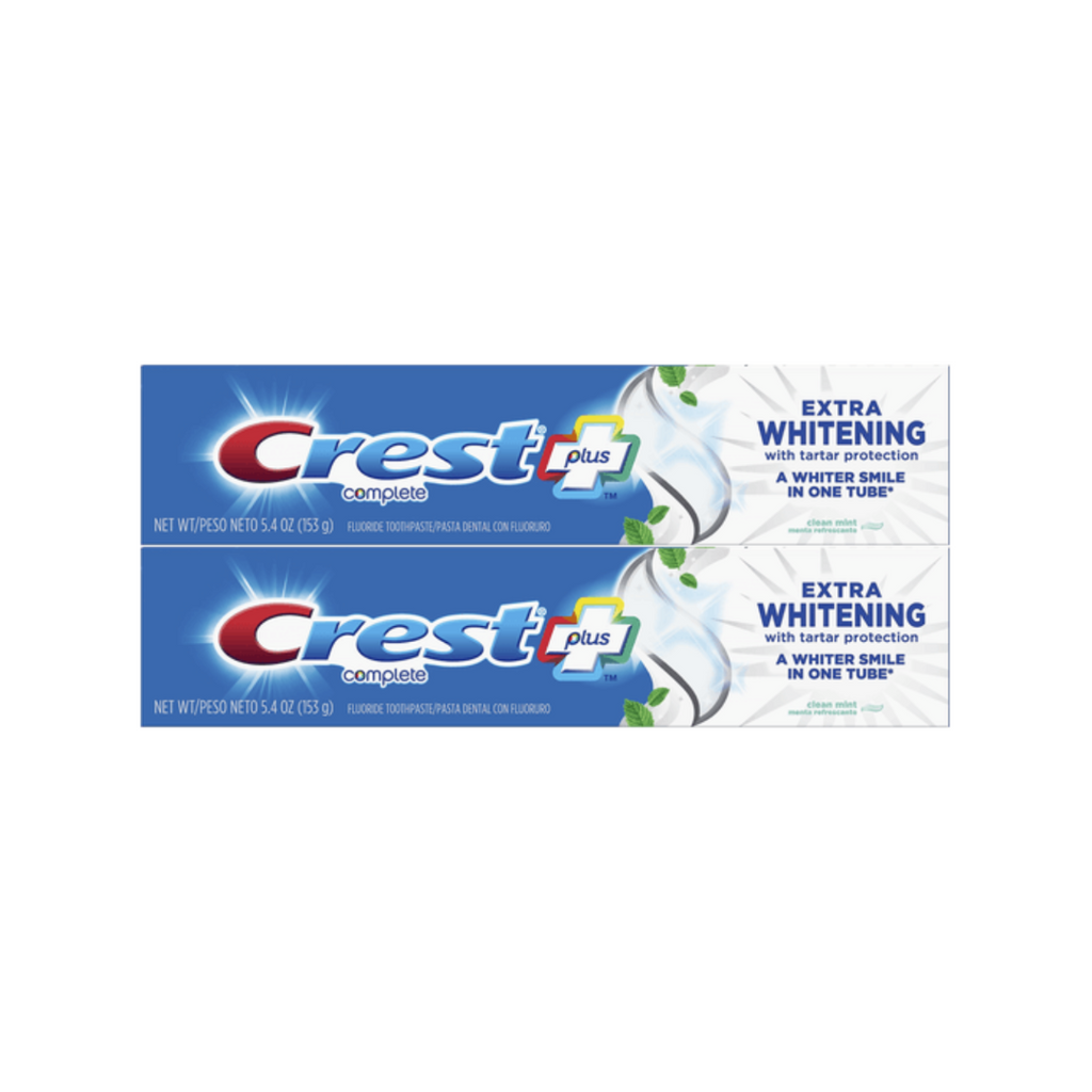 Crest Extra Whitening with Tartar Protection Clean Mint Toothpaste 5.4 Oz (Pack of 2)