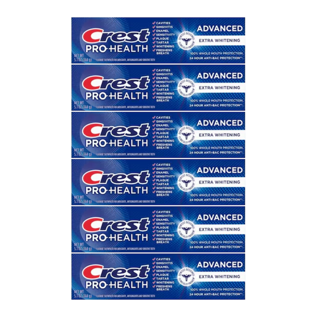 Crest Pro-Health Advanced Extra Whitening Toothpaste 5.1oz (Pack of 6)