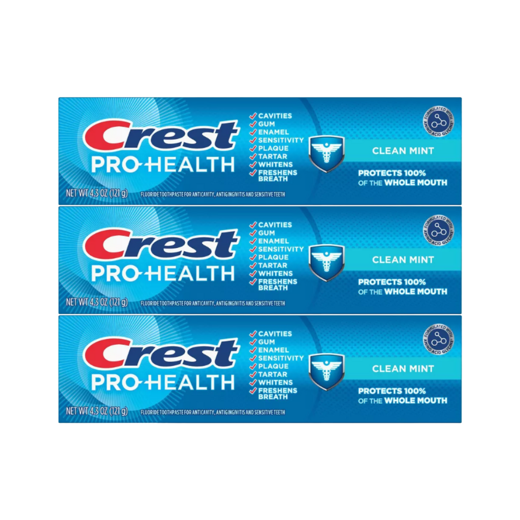 Crest Pro-Health Clean Mint Toothpaste 4.3 Oz (Pack of 3)