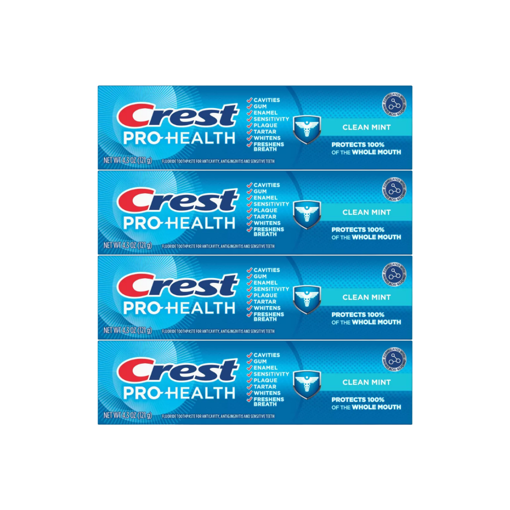 Crest Pro-Health Clean Mint Toothpaste 4.3 Oz (Pack of 4)